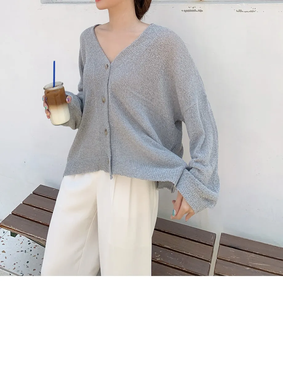 리리앤코 토리야 브이넥 니트 가디건