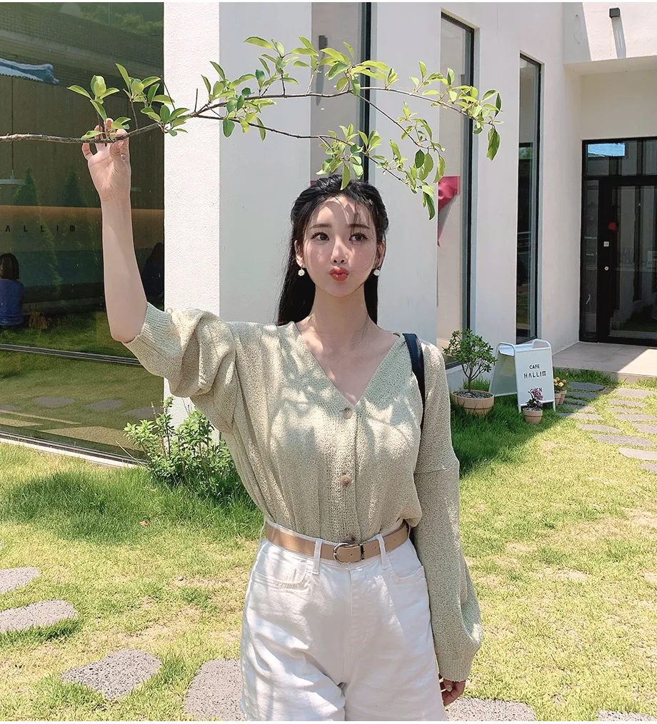 리리앤코 토리야 브이넥 니트 가디건