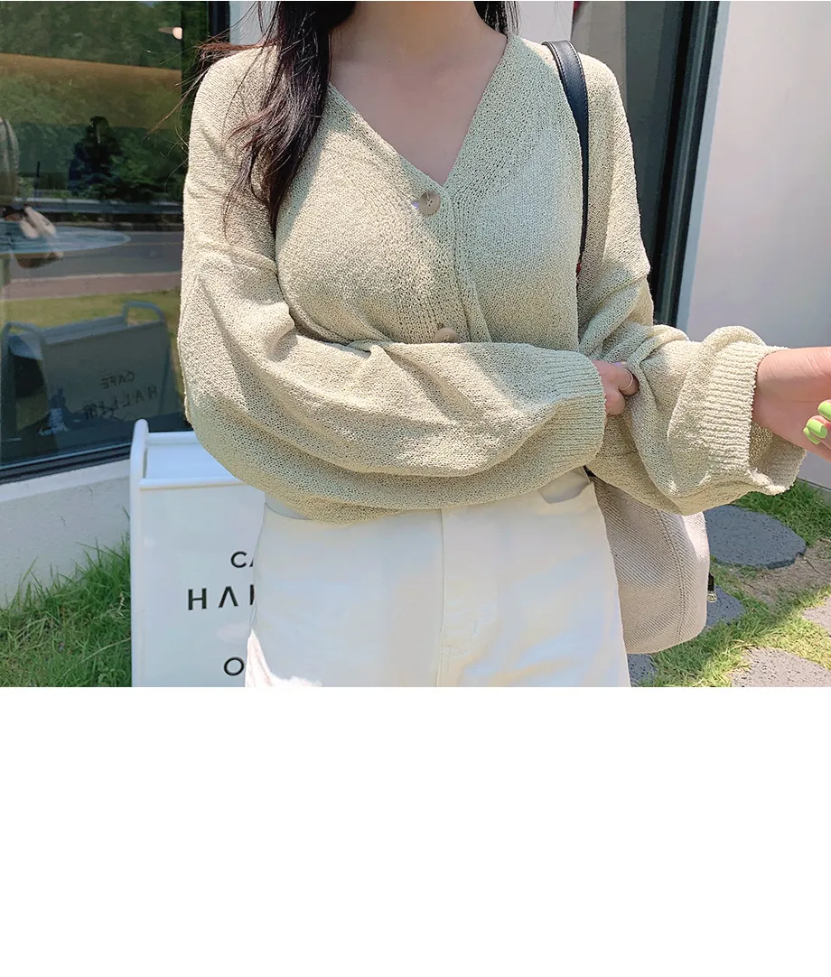 리리앤코 토리야 브이넥 니트 가디건