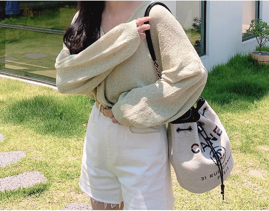 리리앤코 토리야 브이넥 니트 가디건