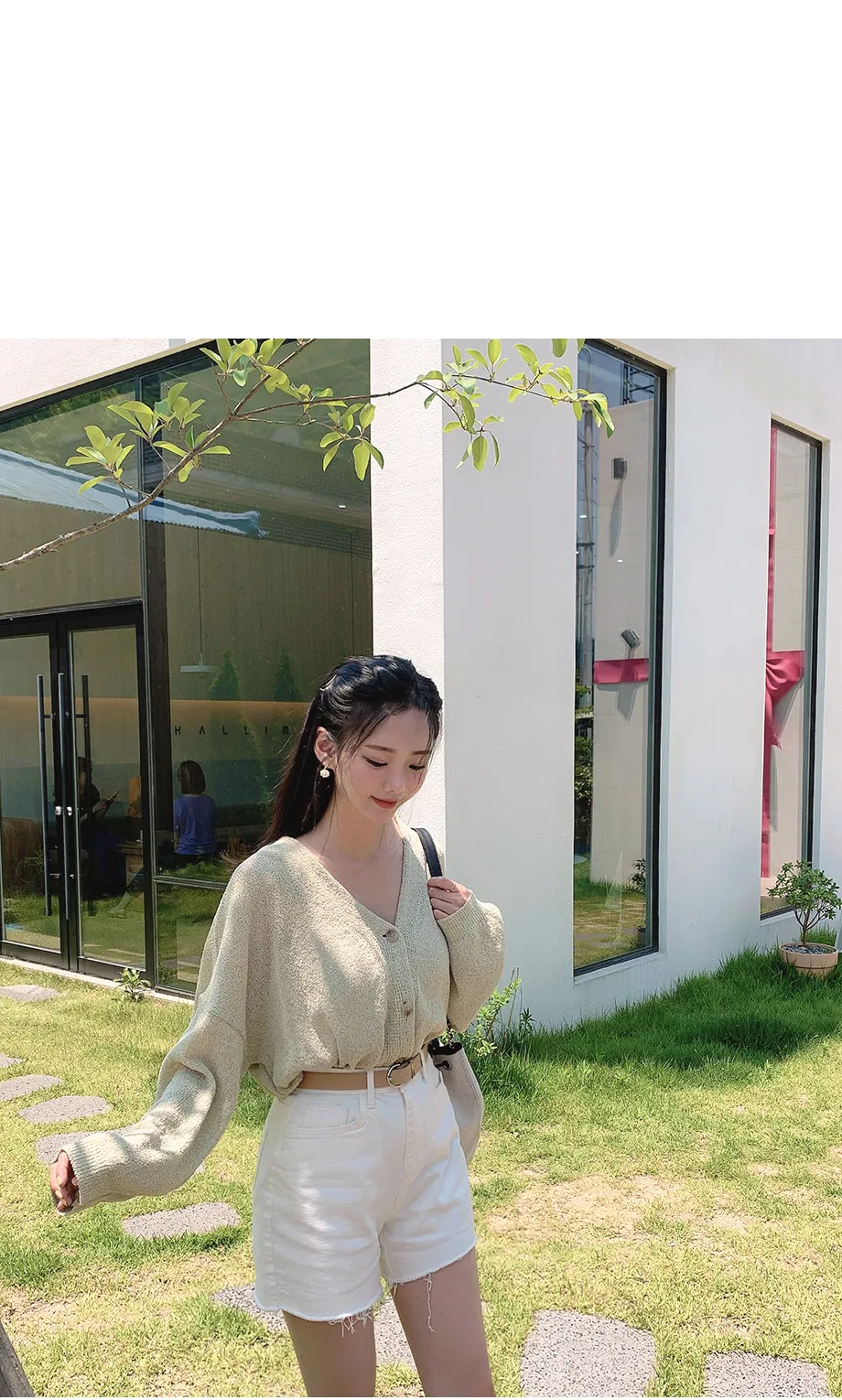 리리앤코 토리야 브이넥 니트 가디건