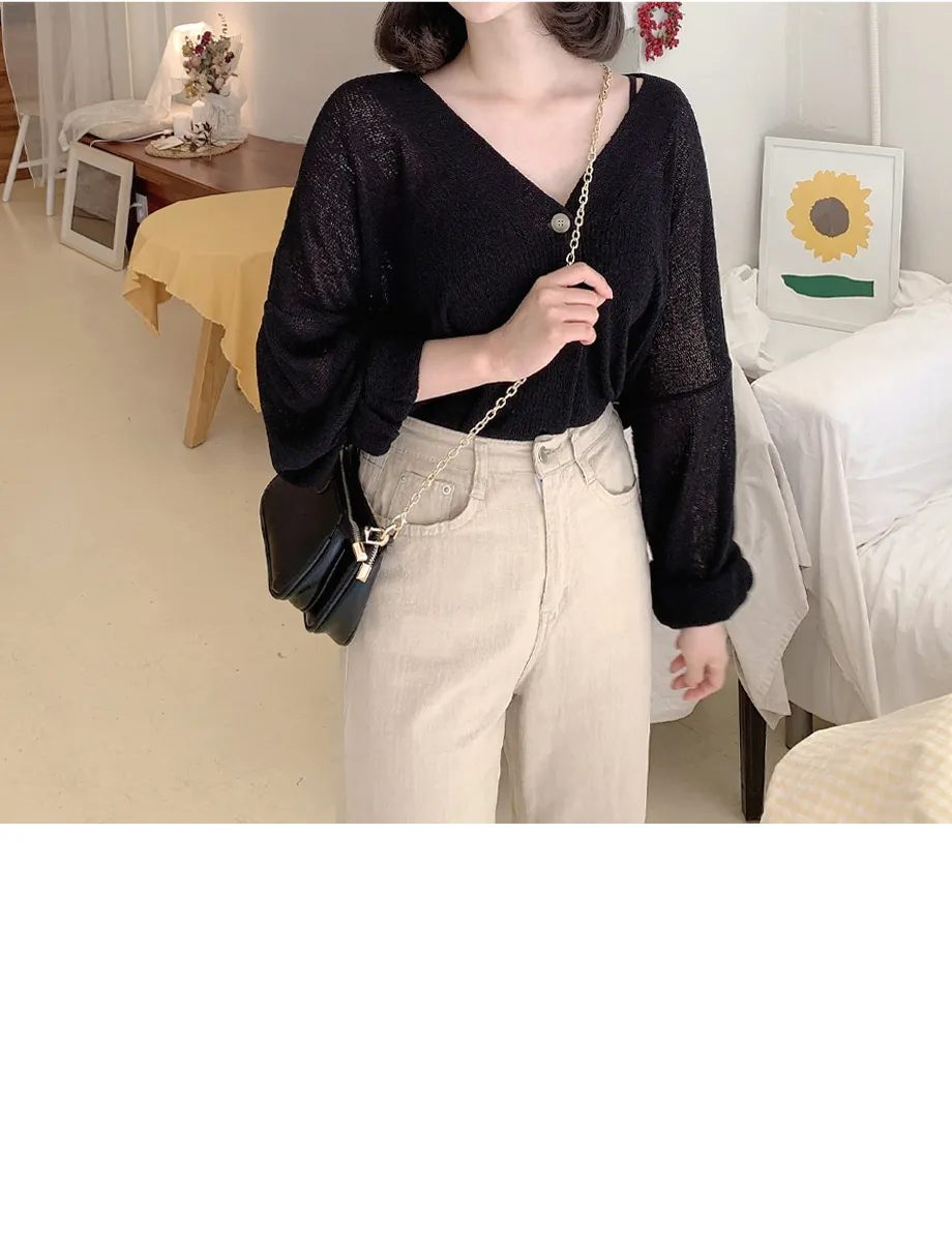 리리앤코 토리야 브이넥 니트 가디건