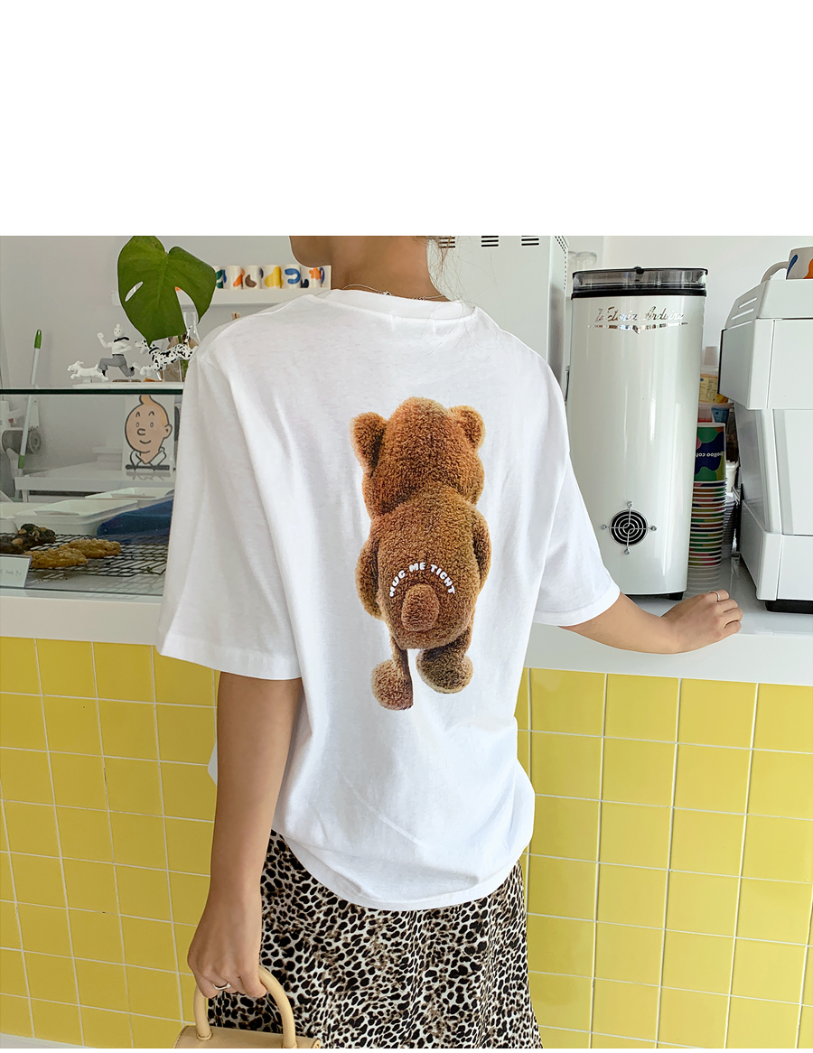 バックベアープリントTシャツ | レディースファッション通販