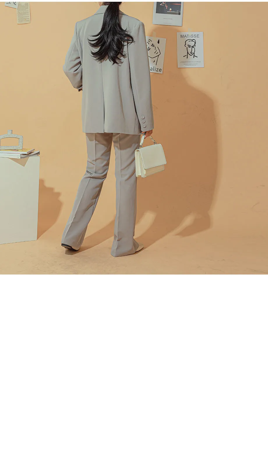 리리앤코 뉴팅 더블버튼 투피스 자켓
