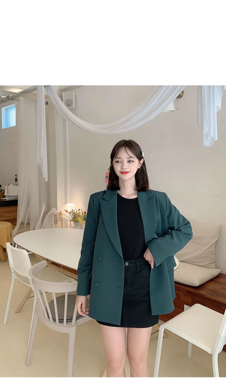 리리앤코 뉴팅 더블버튼 투피스 자켓