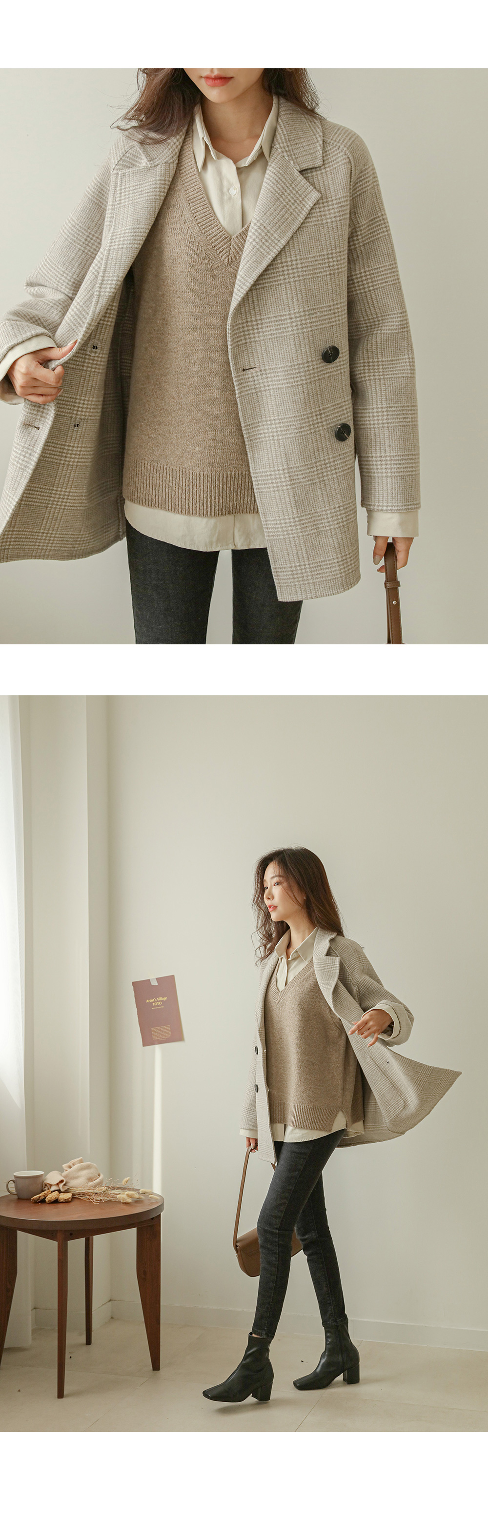 CONFLICT ウール混紡 ノースリーブベスト サイズ5 CONFLICT ウール混紡 ノースリーブベスト サイズ5