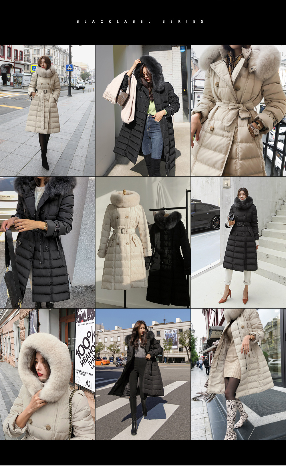 ベルト付ダブルブレストダウンジャケット | レディースファッション