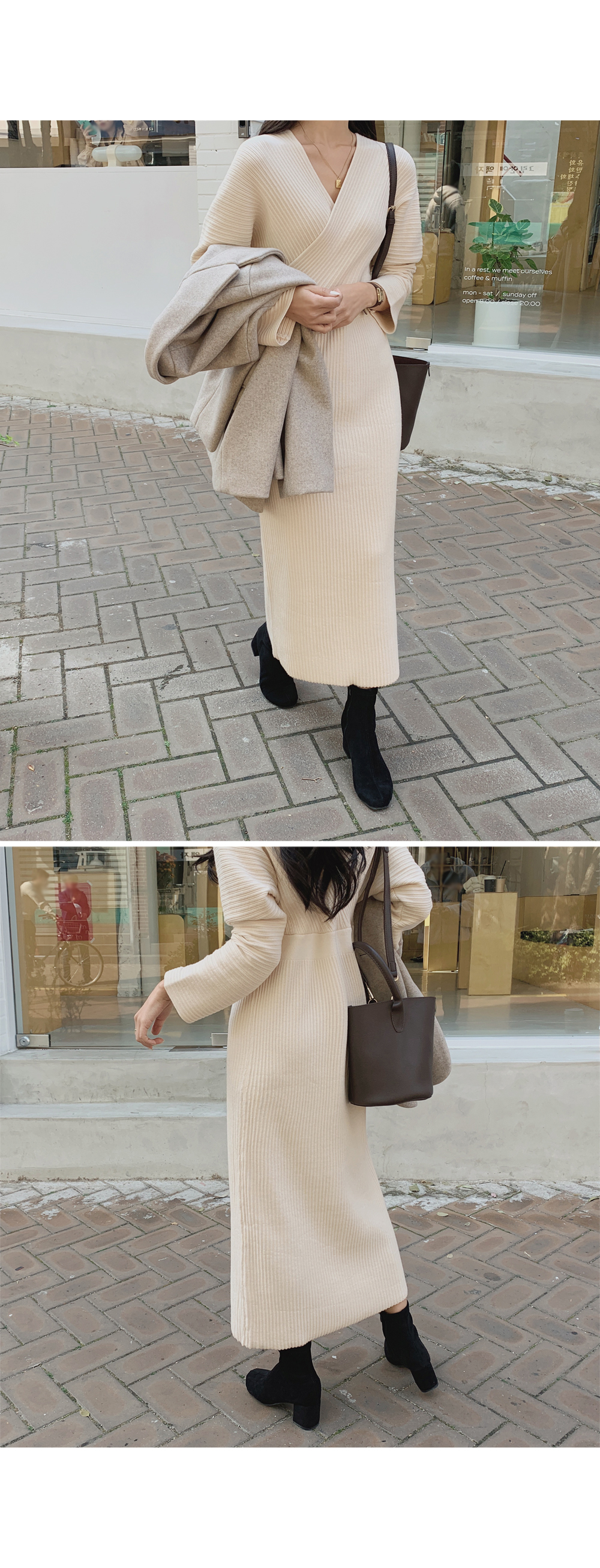 カシュクールニットワンピース・p282762