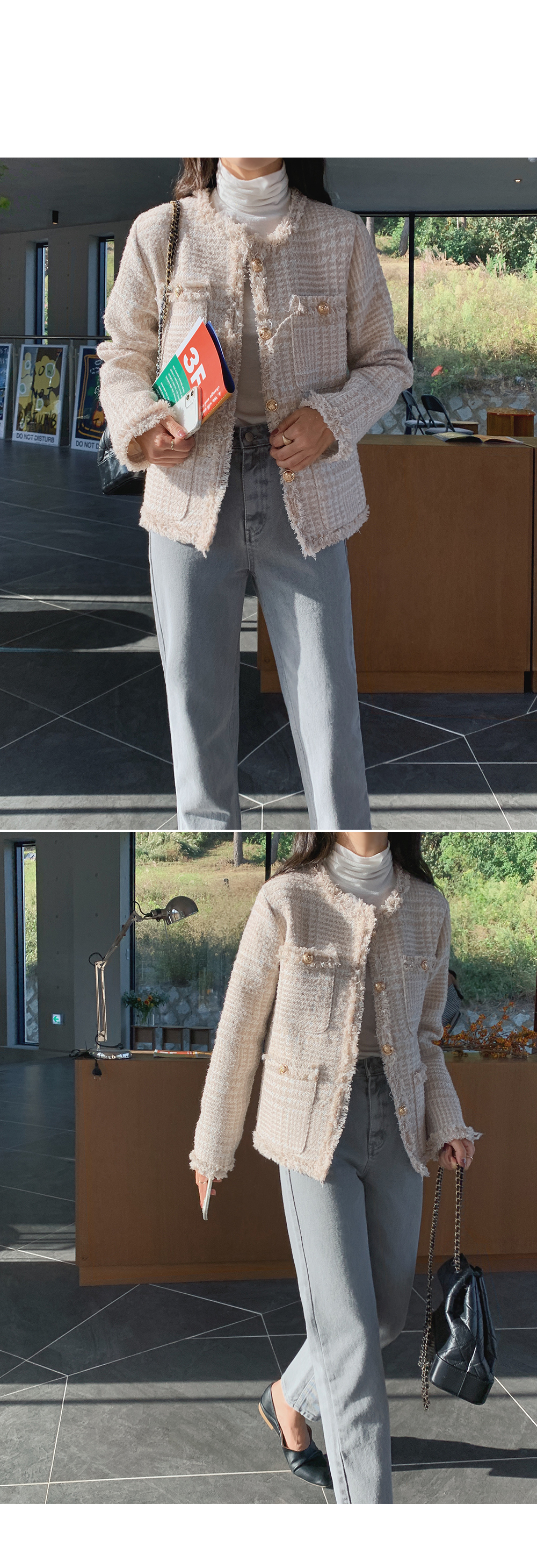 フリンジツイードジャケット | レディースファッション通販 - DHOLIC