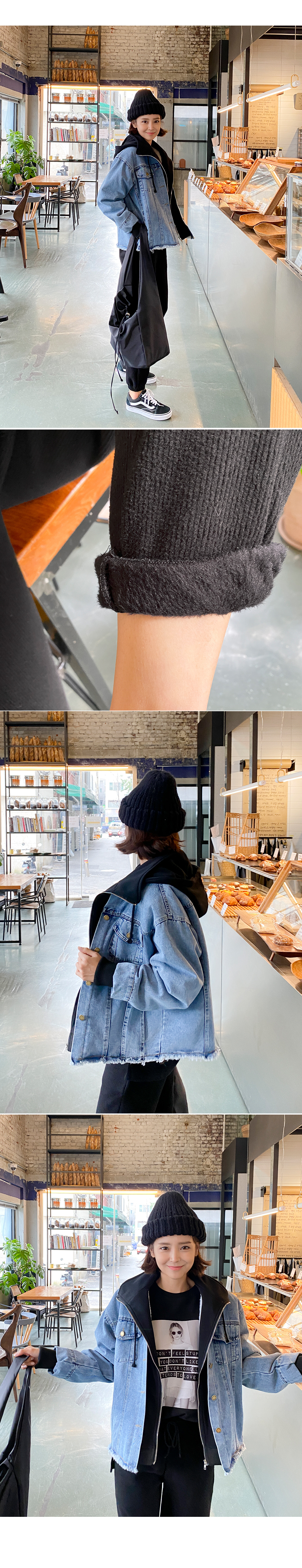 ボア裏地パーカーデニムジャケット | レディースファッション通販 - DHOLIC