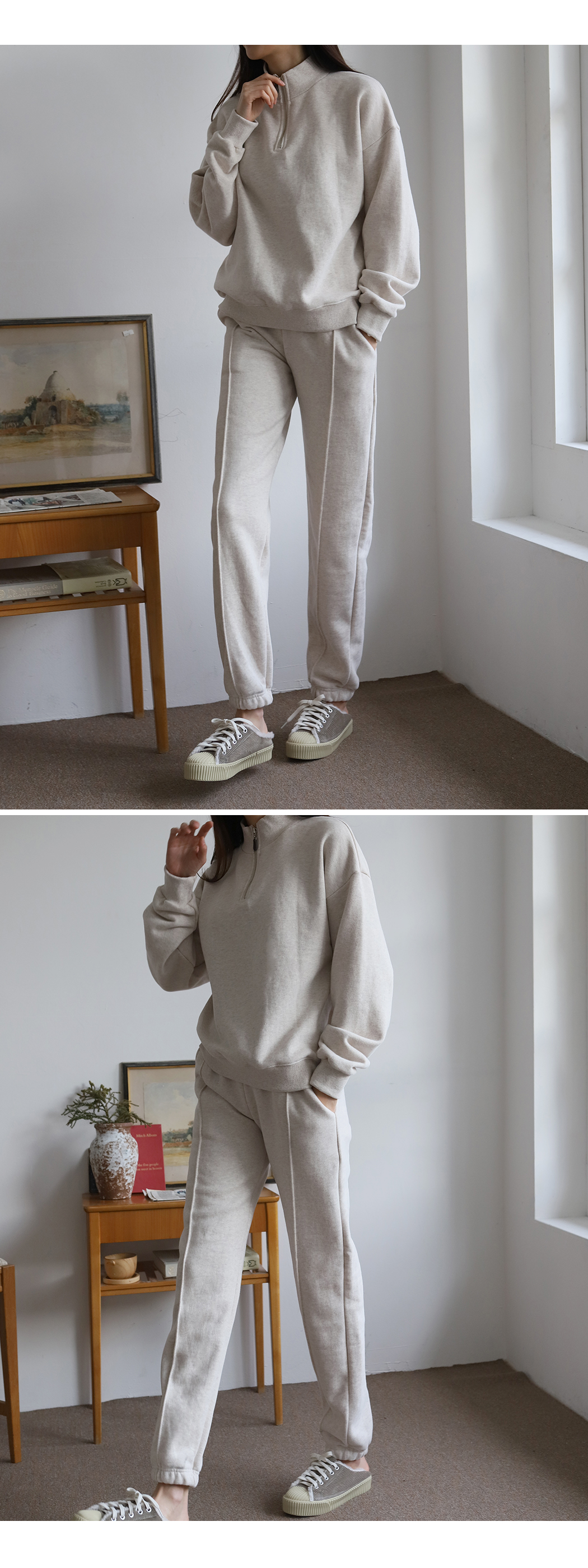 センターライン裏起毛スウェットパンツ | レディース