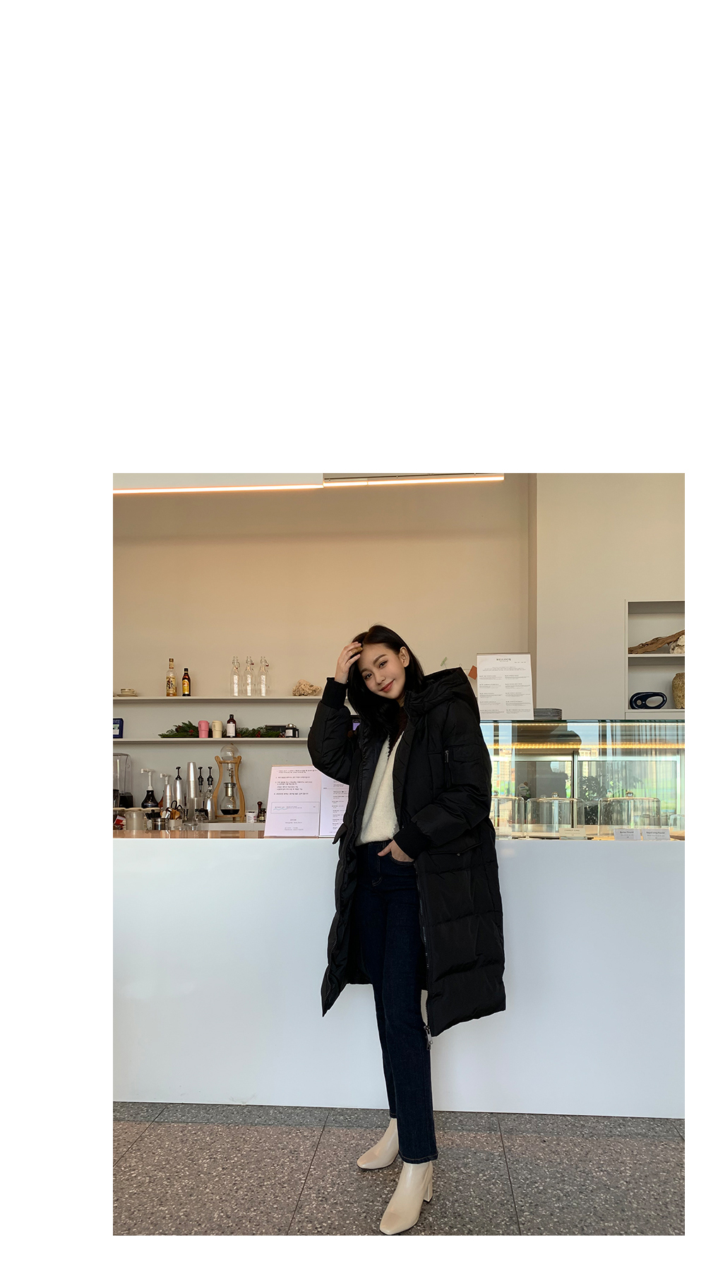 ロングフードダウンジャケット | レディースファッション通販 - DHOLIC