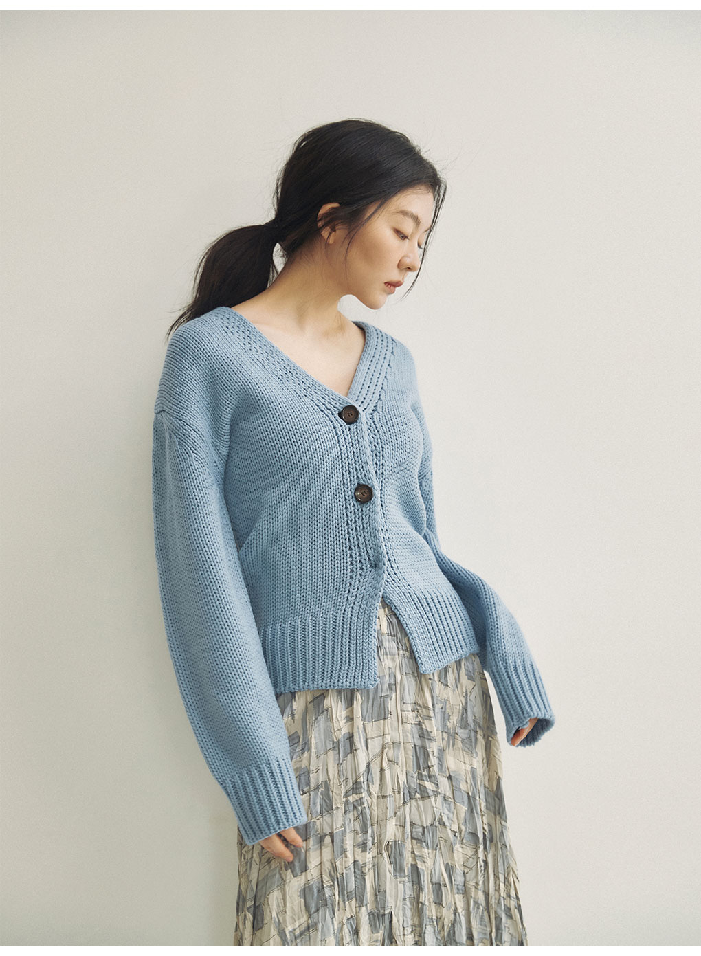 明るい　青色 長袖　カーディガン　ライトブルー 153010-s.jpg