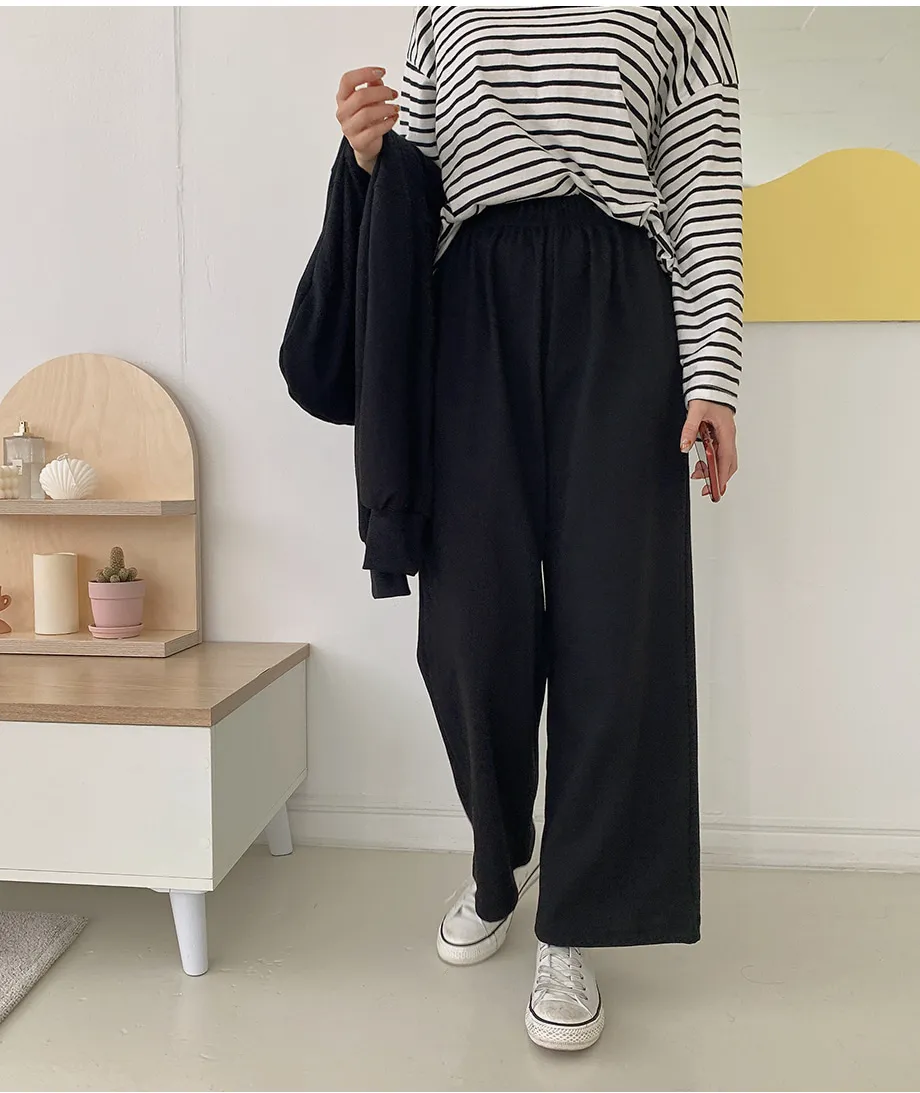리리앤코 샤무트 후드 밴딩 팬츠 투피스 세트
