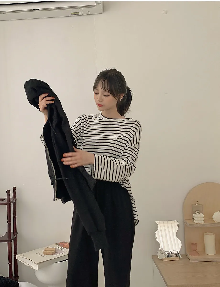 리리앤코 샤무트 후드 밴딩 팬츠 투피스 세트