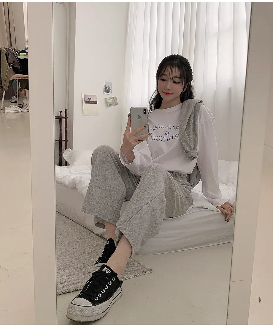 리리앤코 샤무트 후드 밴딩 팬츠 투피스 세트