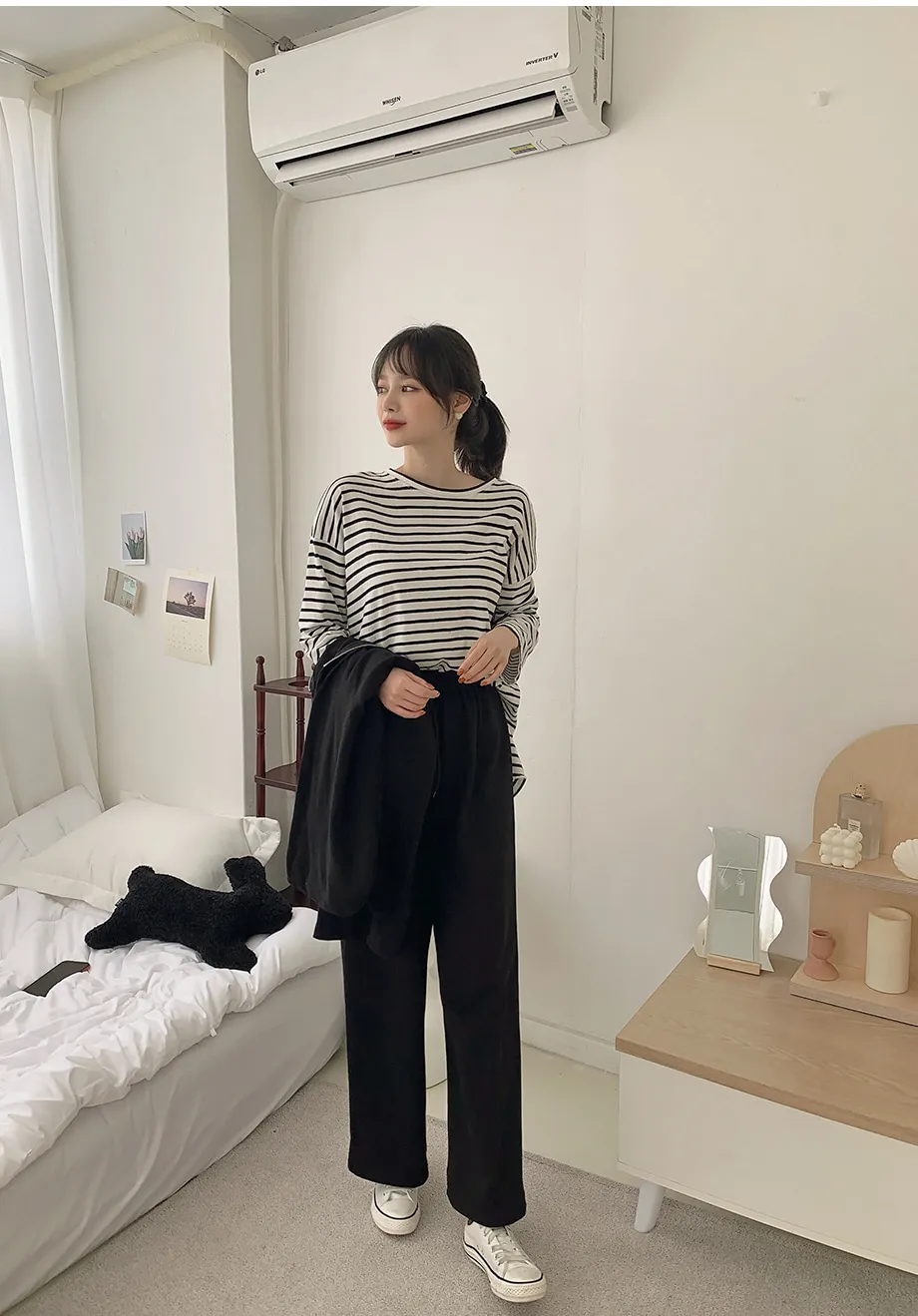 리리앤코 샤무트 후드 밴딩 팬츠 투피스 세트