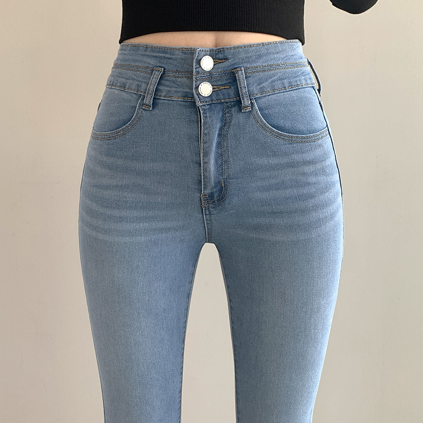 3TYPEダブルボタンスキニーデニムパンツ | レディース