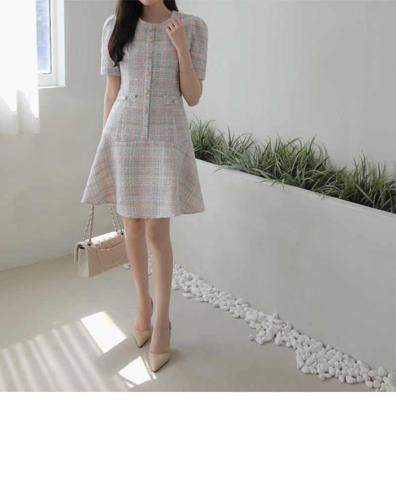 美品　ドルガバ　ツイード　半袖ワンピース 100cm 半袖ツイードワンピース | レディースファッション通販 - DHOLIC