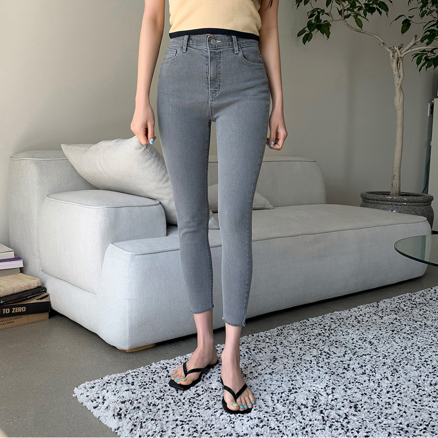 APRIORITY先验 ジッパー付きグレーのデニムパンツ 花火 ディザイナー グレースエンジニア 長袖つなぎ ストレッチ デニム GE-340