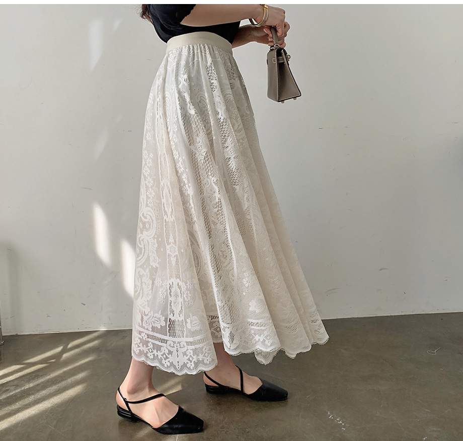 レースフレアスカート | レディースファッション通販 - DHOLIC