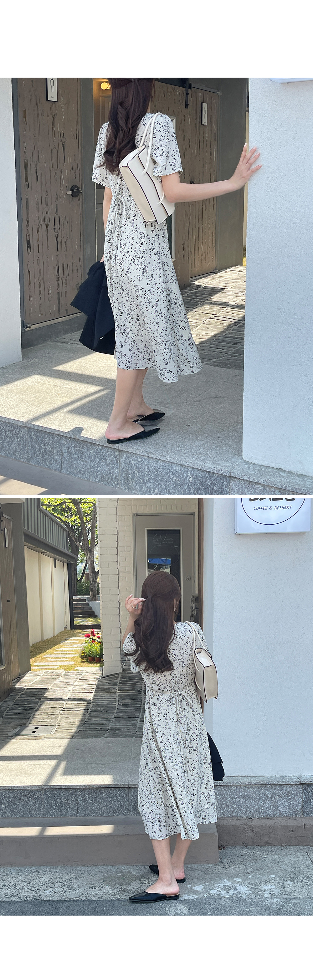 バックリボンフラワーワンピース | レディースファッション通販