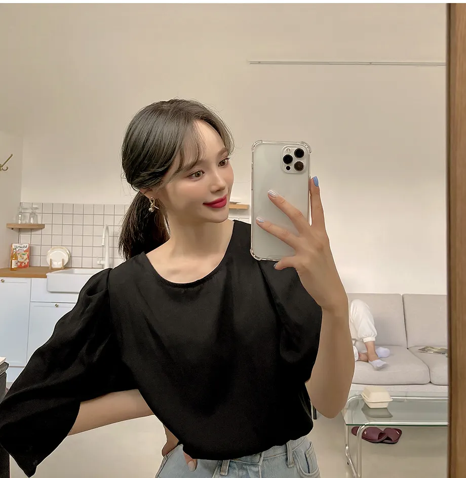 리리앤코 샤롤린 퍼프 블라우스