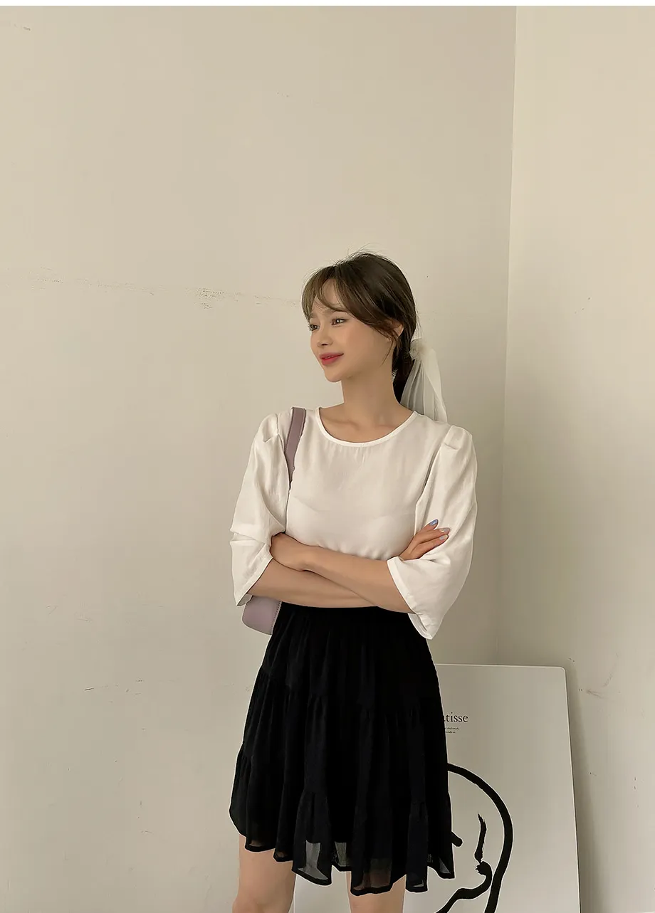 리리앤코 샤롤린 퍼프 블라우스