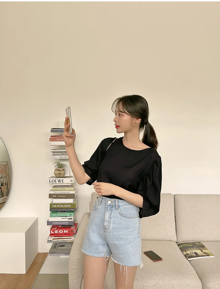 리리앤코 샤롤린 퍼프 블라우스