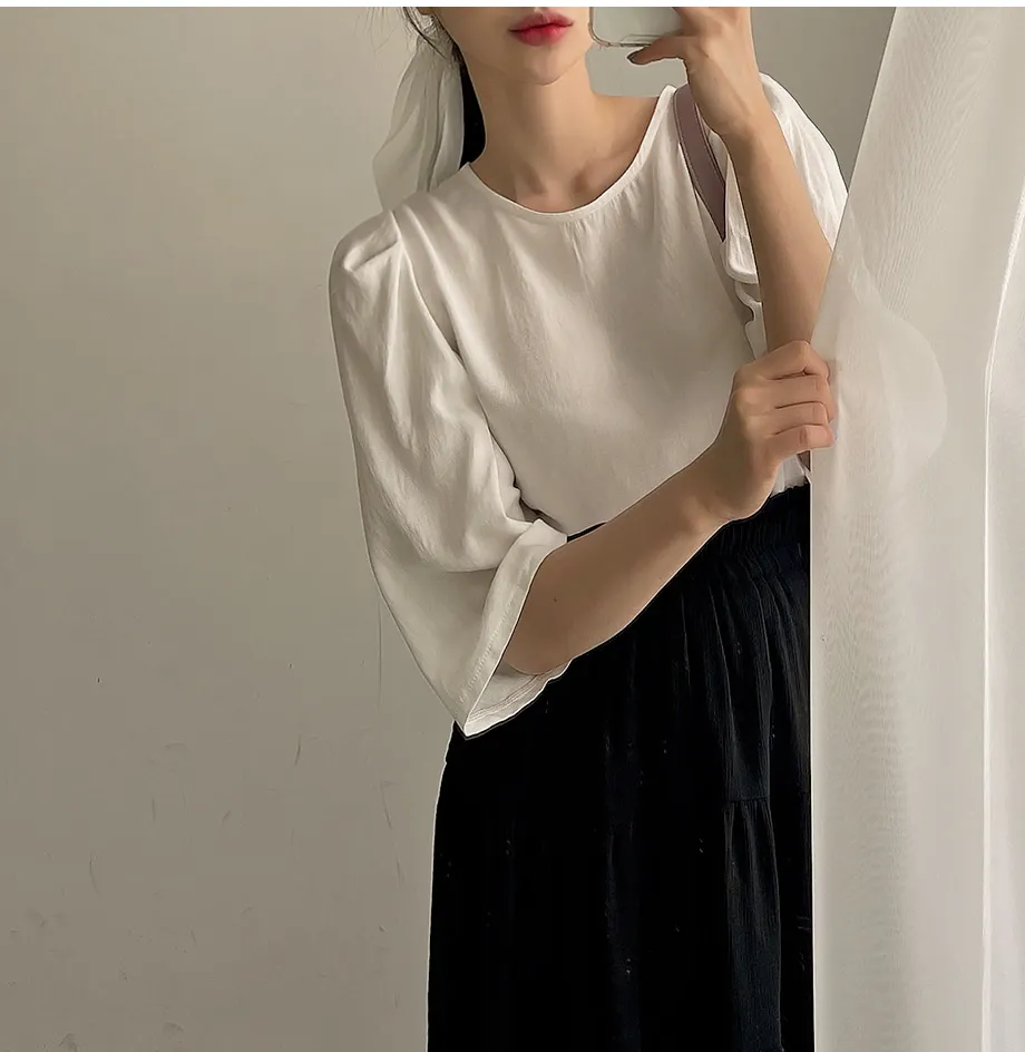리리앤코 샤롤린 퍼프 블라우스