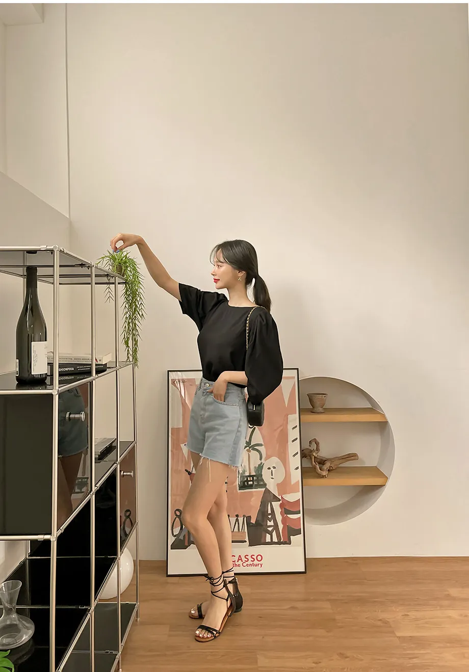 리리앤코 샤롤린 퍼프 블라우스