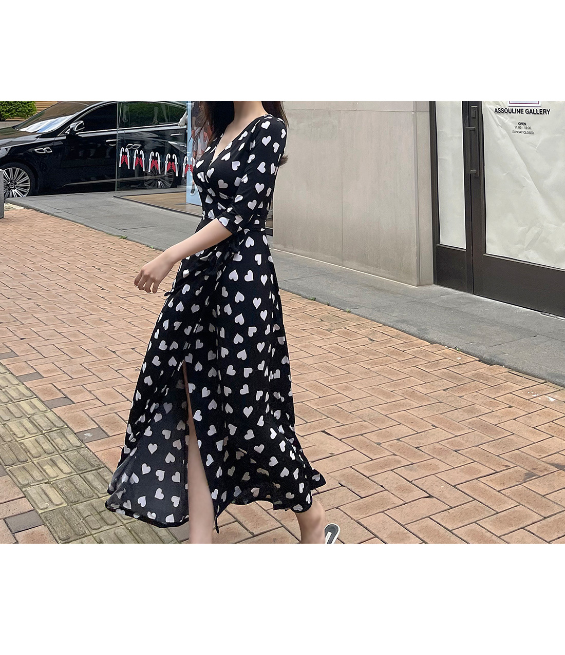 最終SALE!!★在庫僅か★DVF ハート柄ラップワンピース 関税込み ハート柄ラップワンピース | レディースファッション通販 - DHOLIC