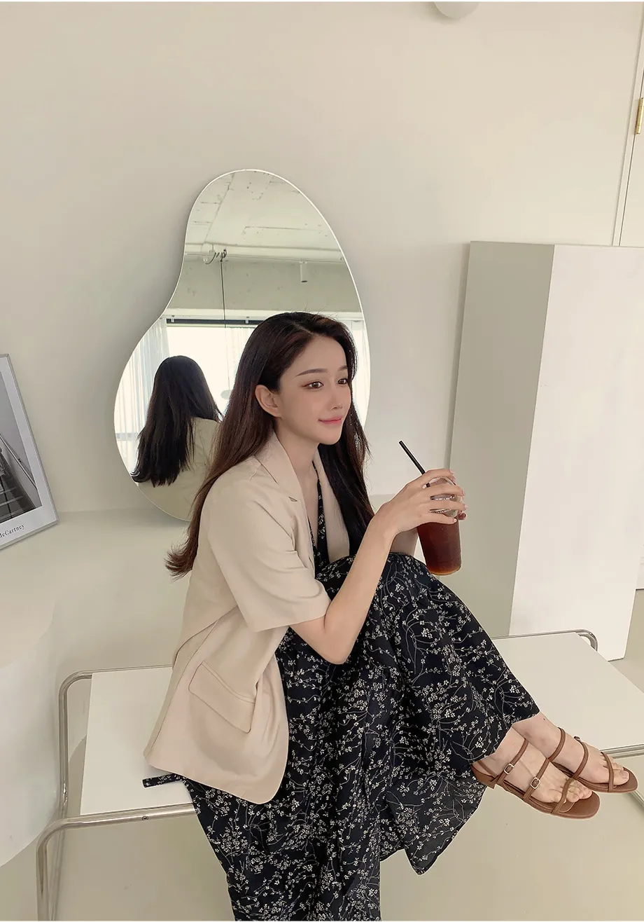 리리앤코 페이킨 베이직 반팔 자켓