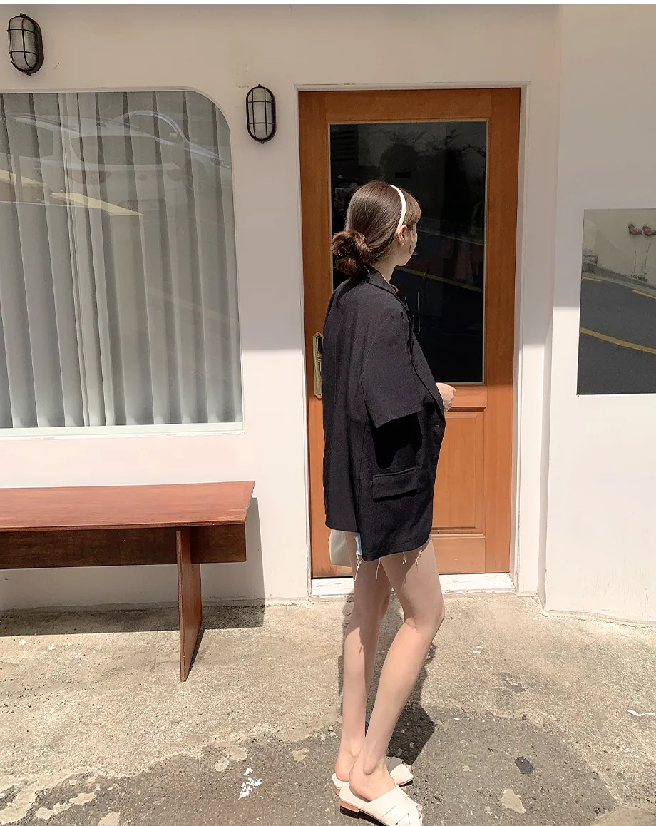 리리앤코 페이킨 베이직 반팔 자켓