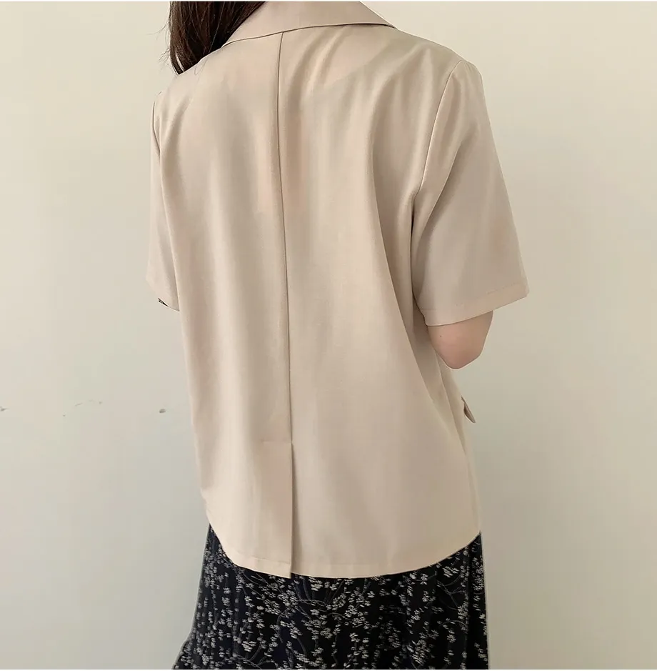 리리앤코 페이킨 베이직 반팔 자켓