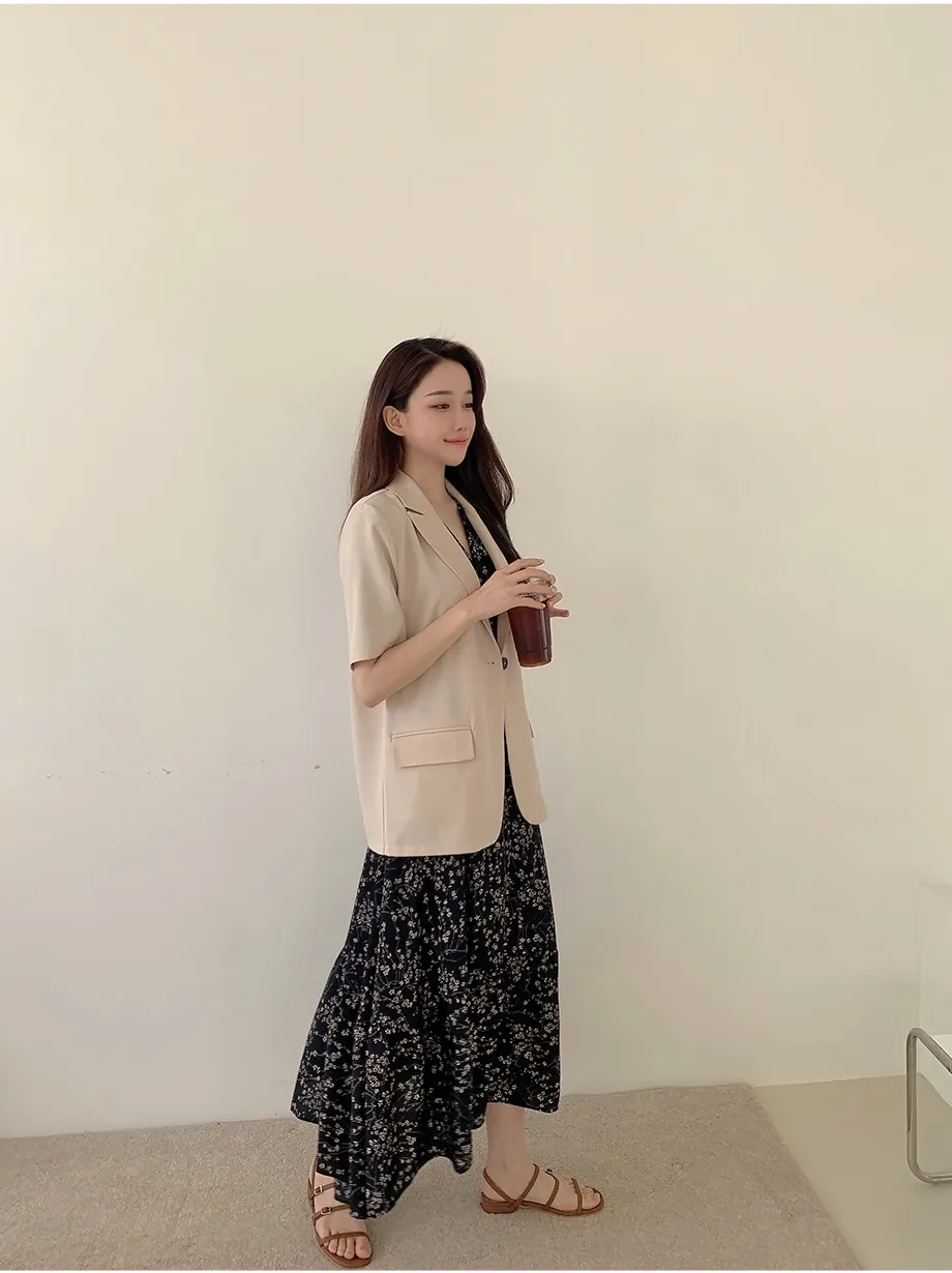 리리앤코 페이킨 베이직 반팔 자켓