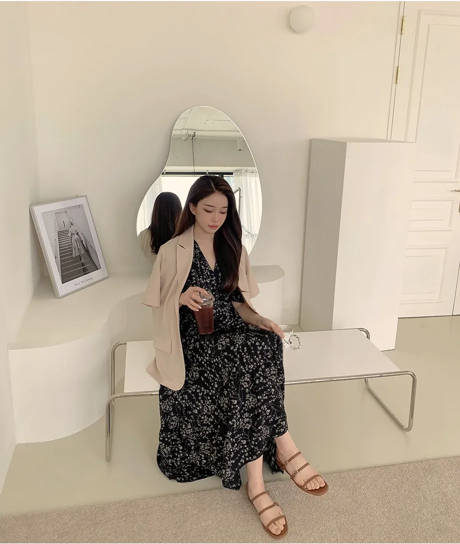 리리앤코 페이킨 베이직 반팔 자켓