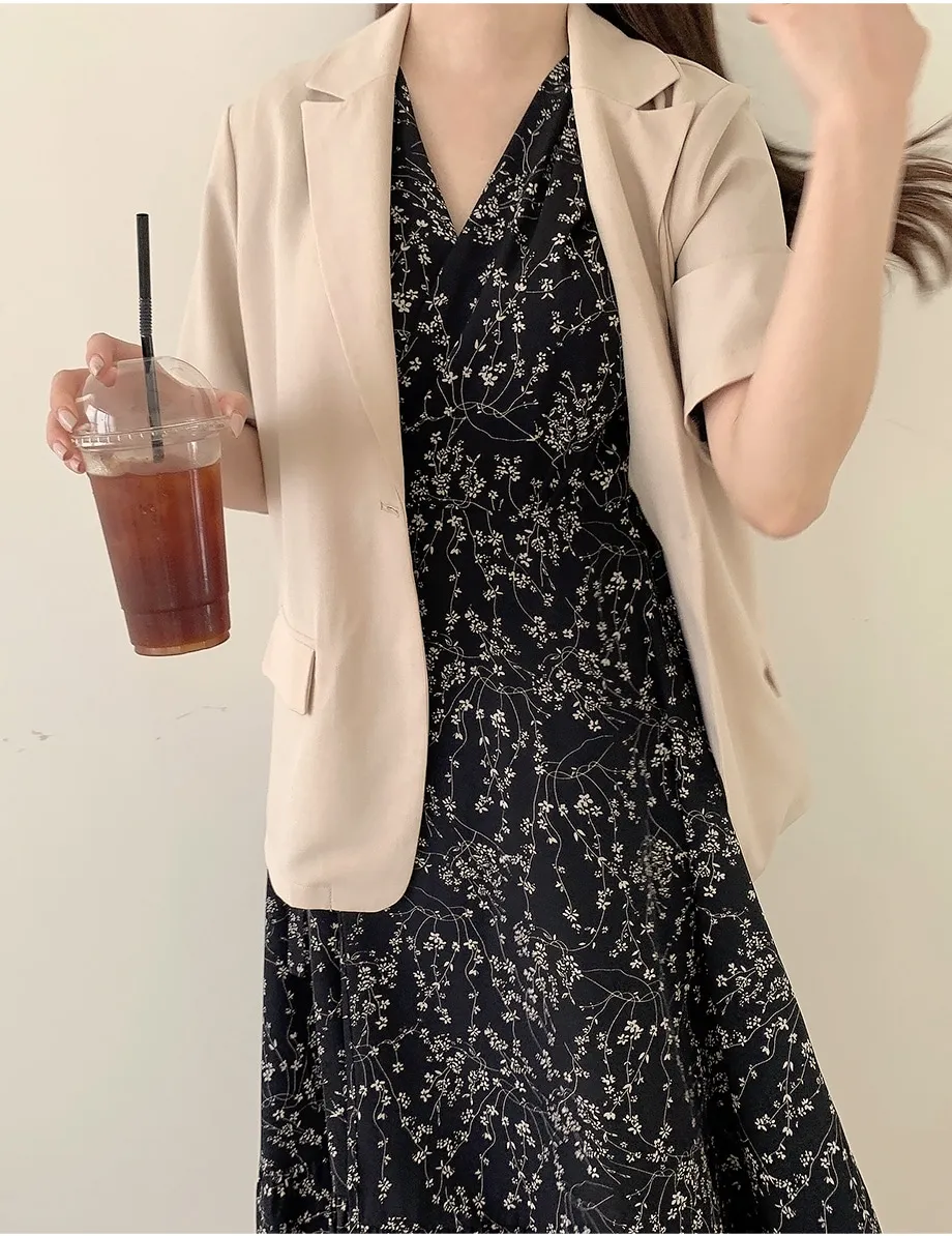 리리앤코 페이킨 베이직 반팔 자켓