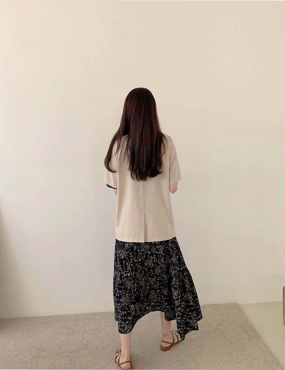 리리앤코 페이킨 베이직 반팔 자켓