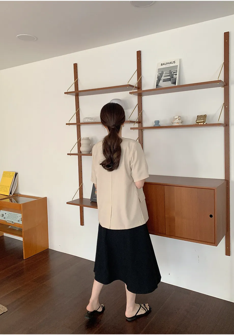 리리앤코 페이킨 베이직 반팔 자켓
