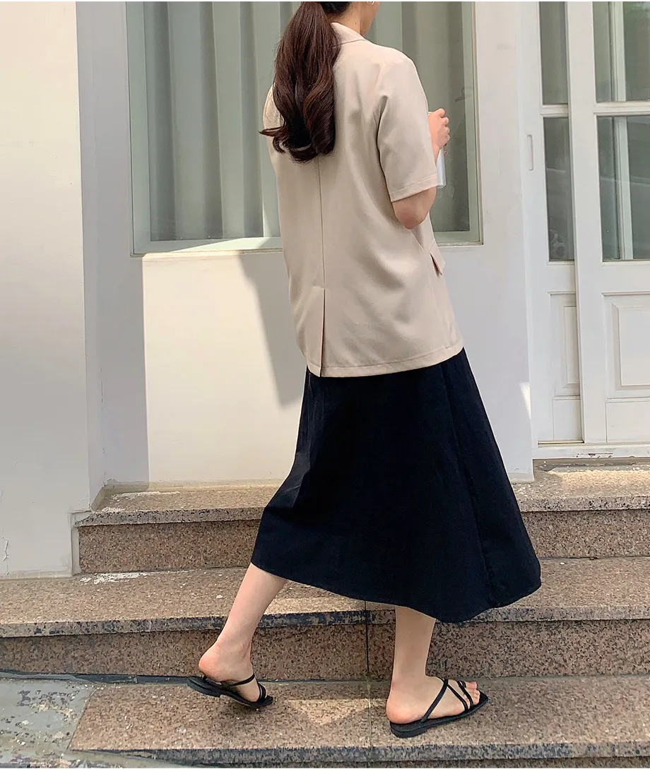 리리앤코 페이킨 베이직 반팔 자켓
