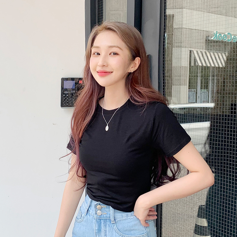 スリムフィット半袖Tシャツ | レディースファッション通販 - DHOLIC