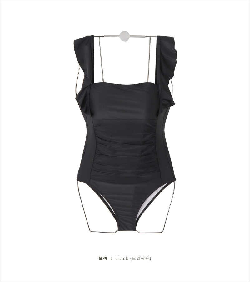 ショルダーフリル バックリボン ワンピース水着☆ 全3色