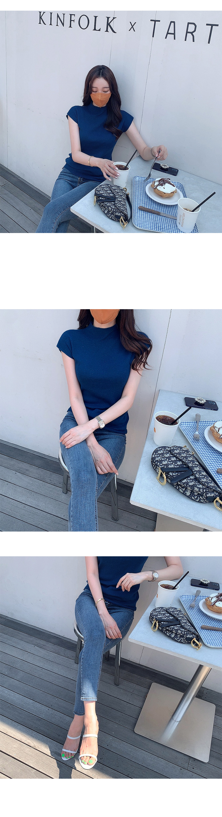 ダークブルースキニーデニムパンツ | レディースファッション