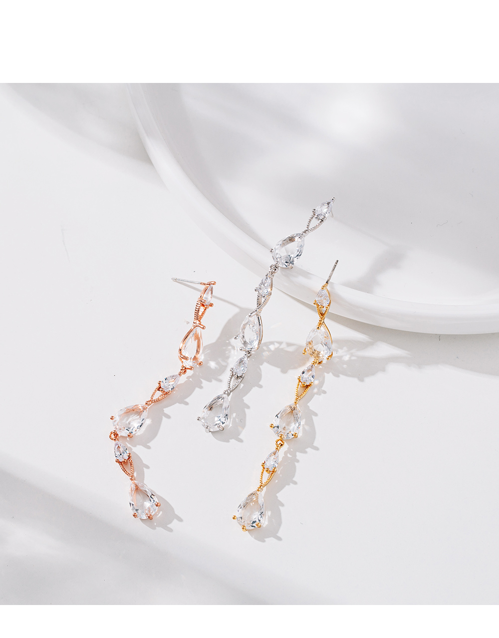 国内【きらめく雫♡】DIOR D-Drop ピアス しずくキュービックドロップピアス | レディースファッション
