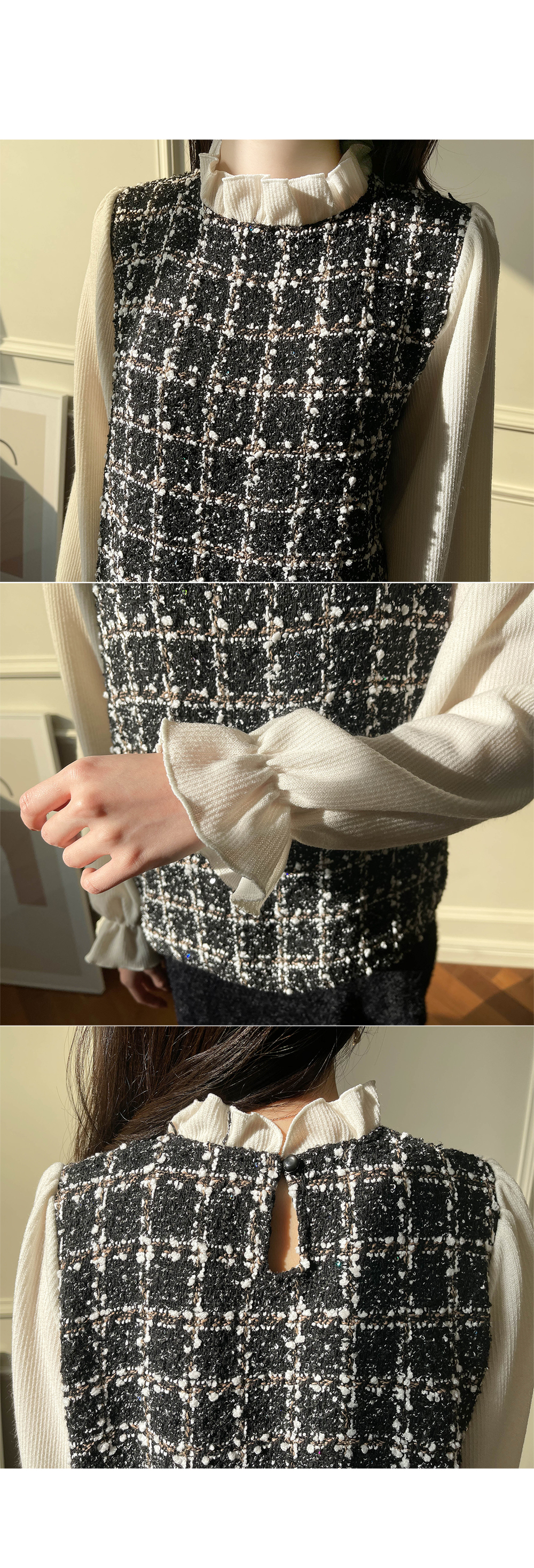 専用ツイードトップス ツイード柄セットアップ | select shop Lica.