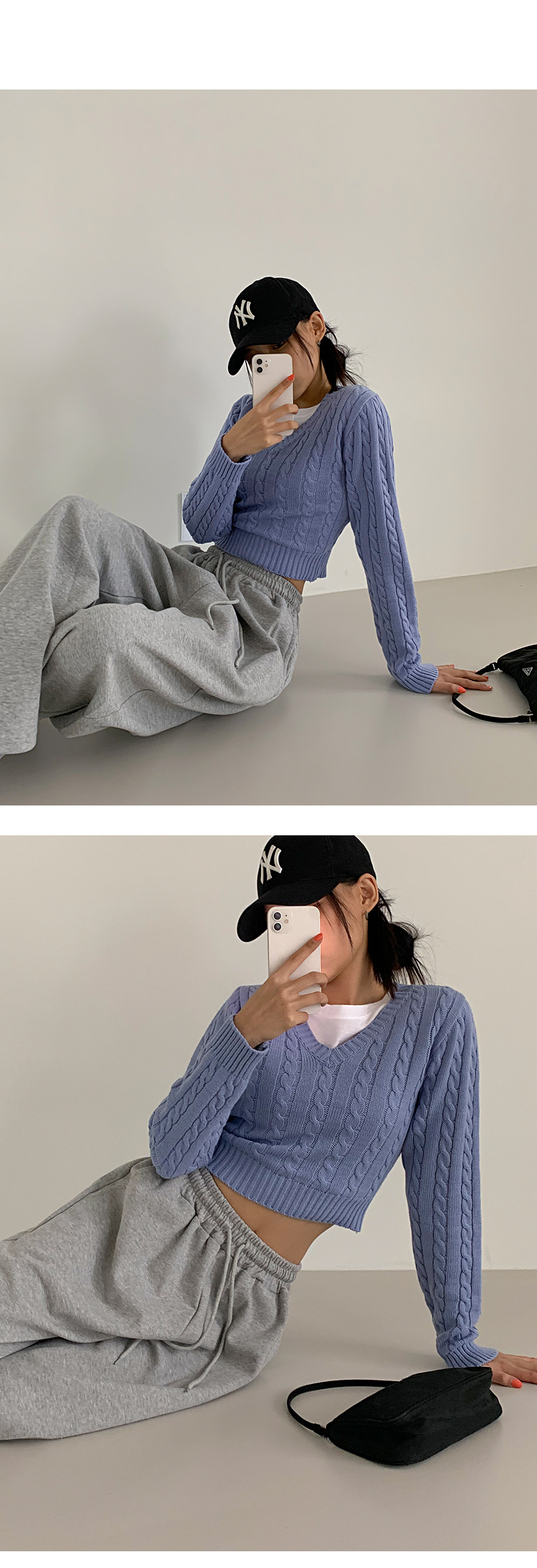 Vネックケーブルニット | レディースファッション通販 - DHOLIC