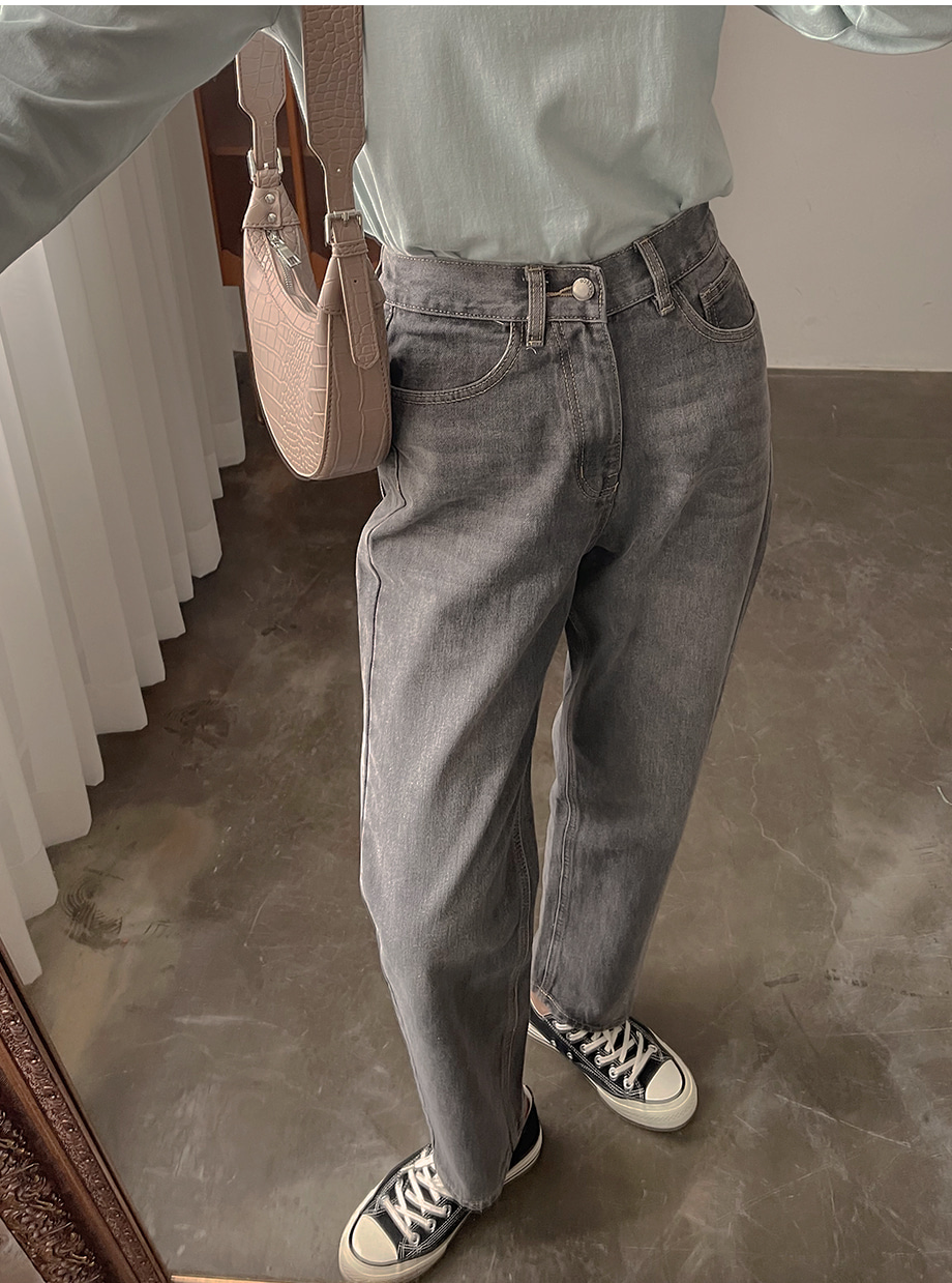 ワイドグレーカラーデニムパンツ | レディースファッション通販 - DHOLIC