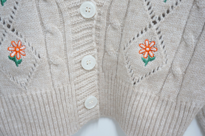 花柄刺繍ニットカーディガン | レディースファッション通販 - DHOLIC