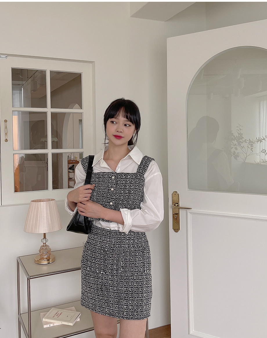 2TYPEツイードビスチェ&スカートSET | レディースファッション通販